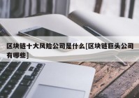 区块链十大风险公司是什么[区块链巨头公司有哪些]